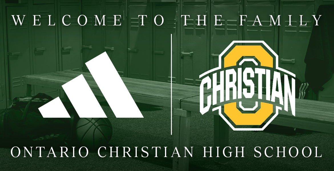 Locker room scene welcoming Ontario Christian High School to the adidas family